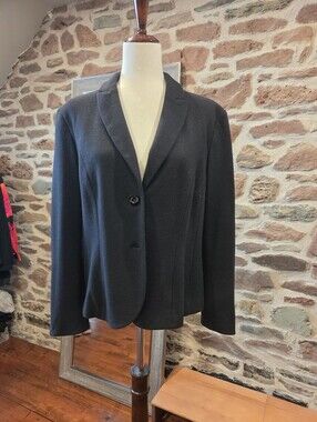 Marc Cain Wool Black Women's Double-Button Blazer Jacket